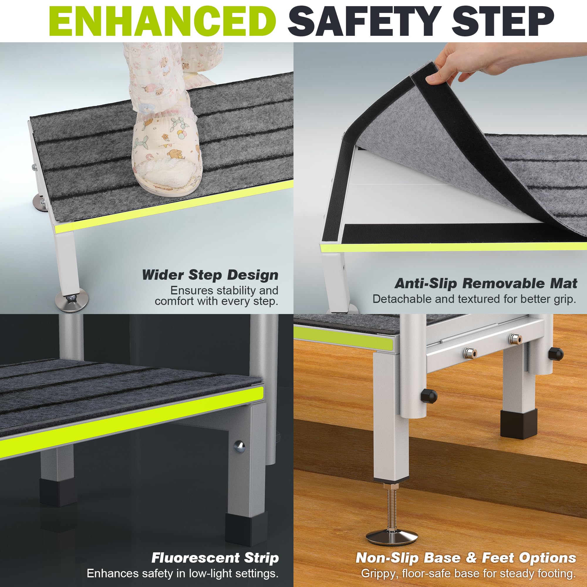 DEPSUNNY aluminum rv stairs highlighted for corrosion resistance and durability.