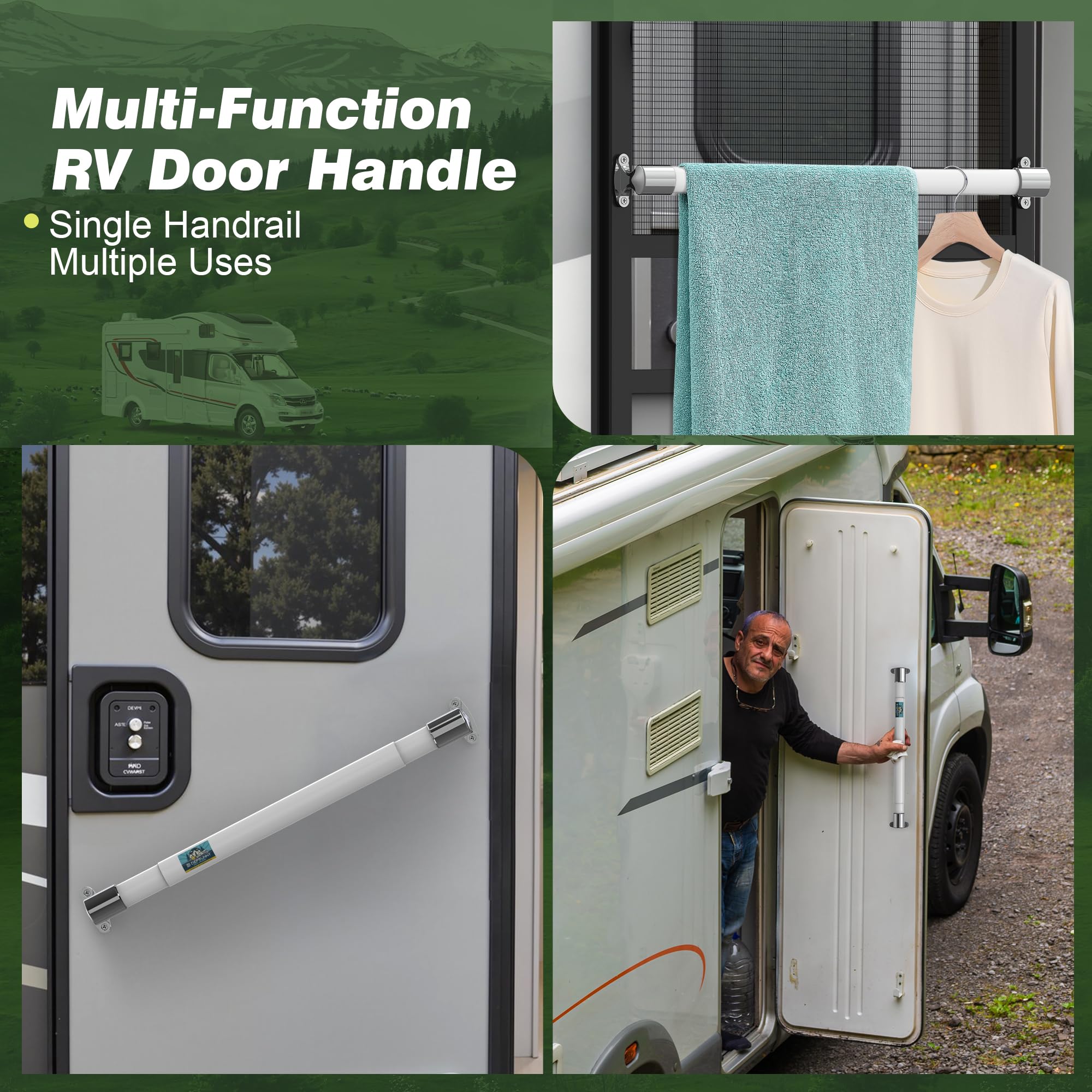DEPSUNNY white finish adds clean aesthetics to your RV entry.