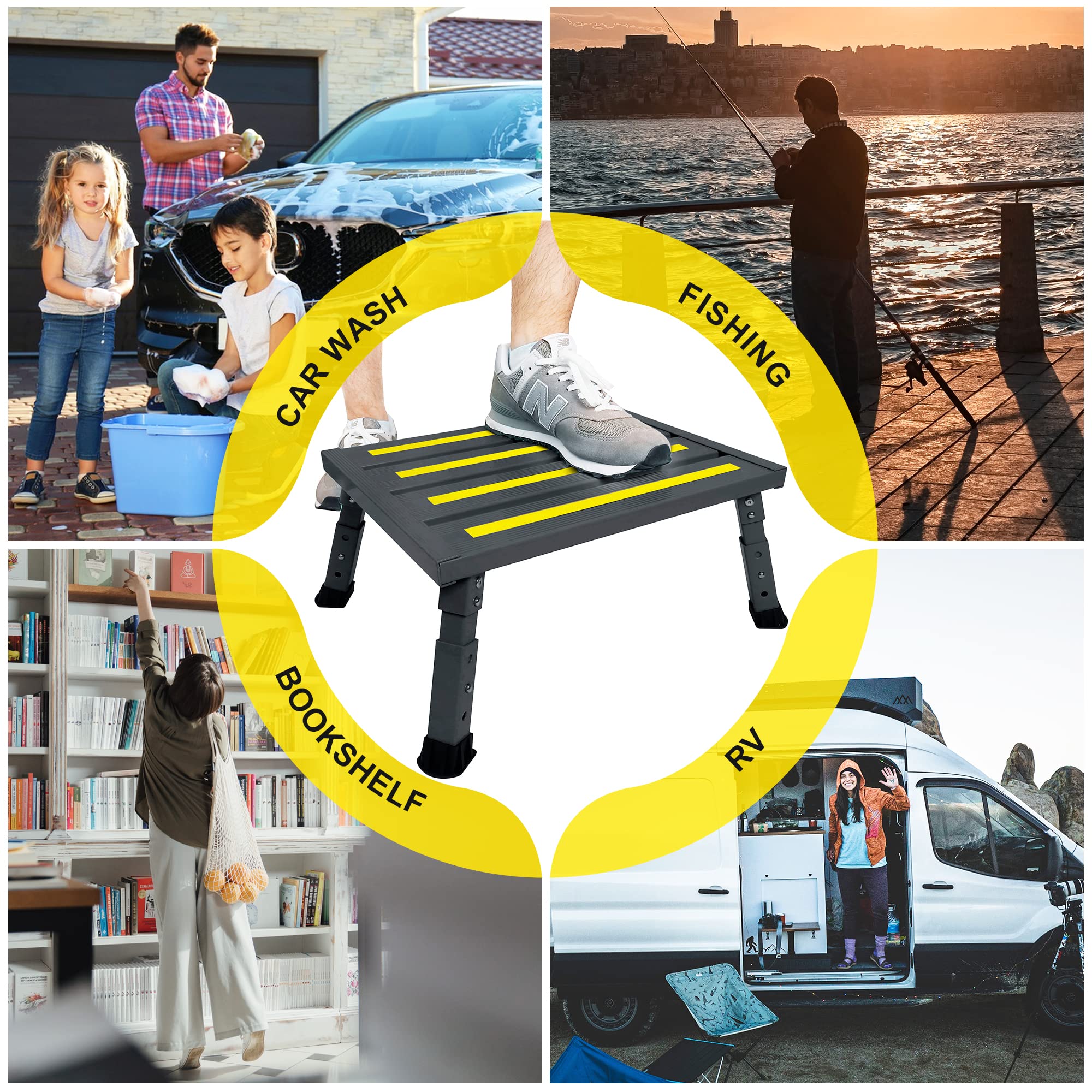 DEPSUNNY RV step height you can adjust for comfortable entry.