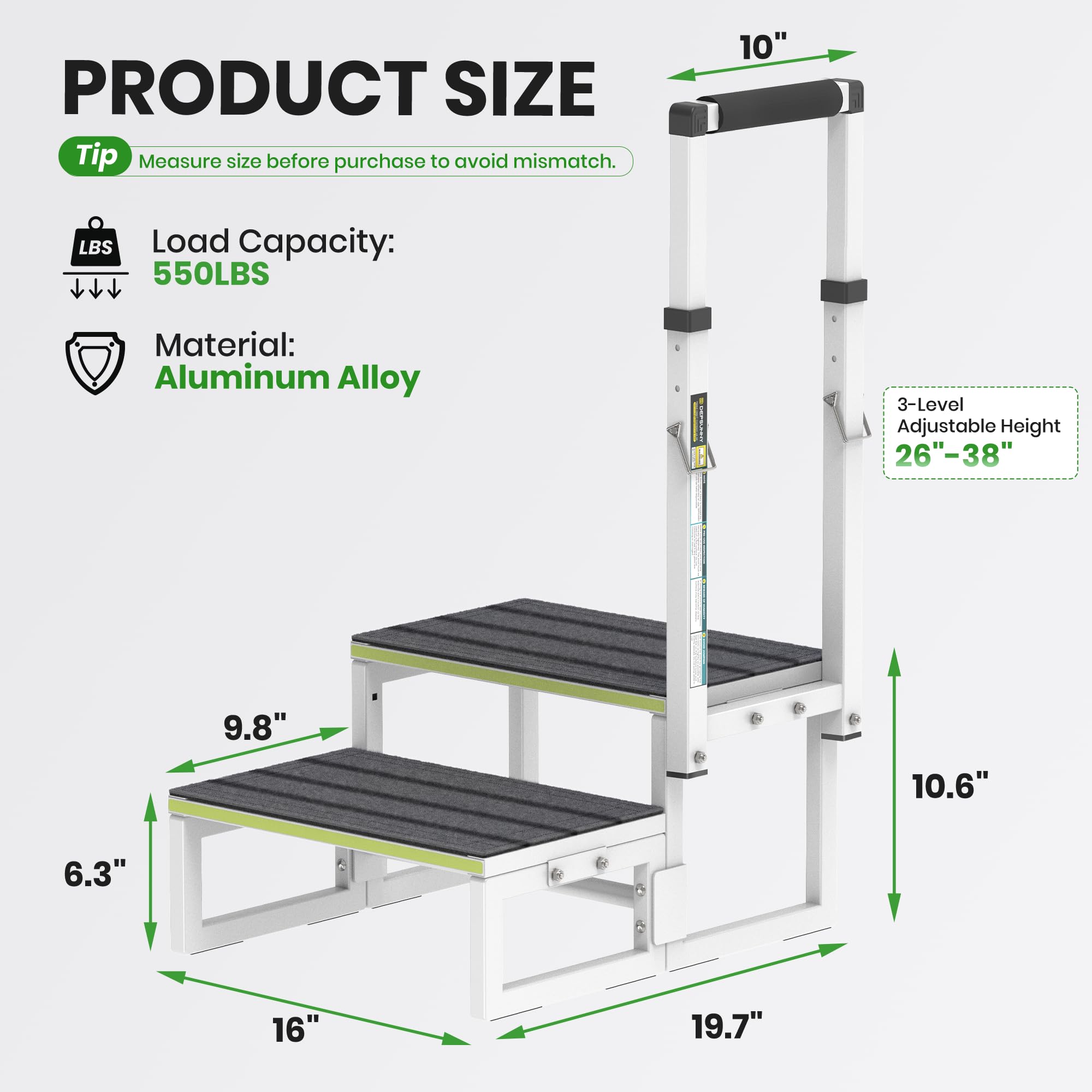 DEPSUNNY RV steps with dual side setup for flexible access