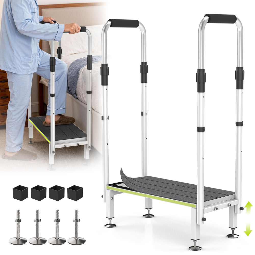 DEPSUNNY step stool with handle shown in setup for easy reach and secure footing.