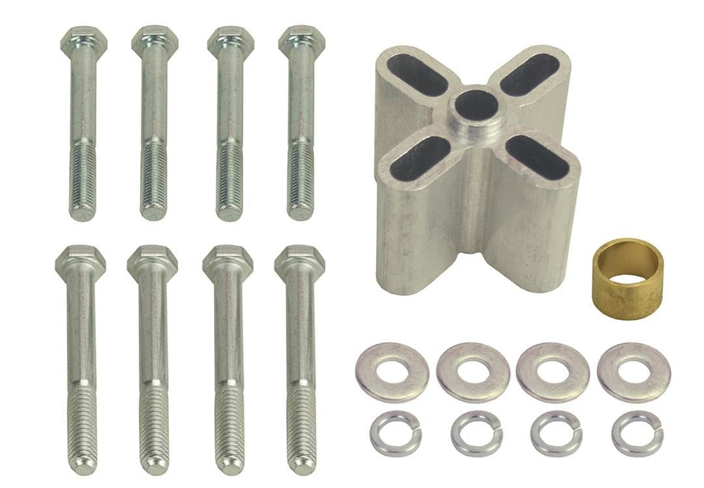 Derale 31515 aluminum belt fan spacer front view showing durable anodized finish for reliable cooling compatibility