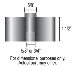 Derale 31515 side detail illustrating precise 5/8-3/4 pilot for secure belt fan alignment