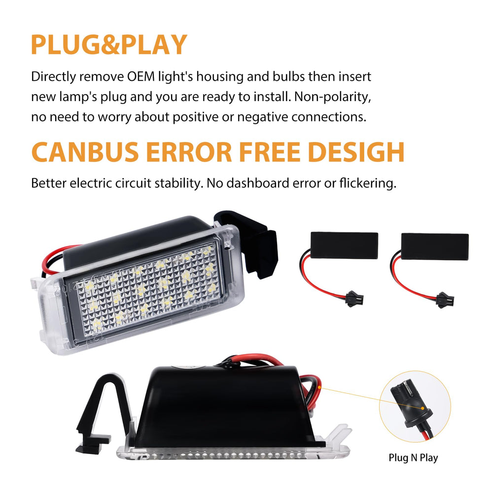 DERMOKA license plate light for Camaro with easy plug-and-play installation.