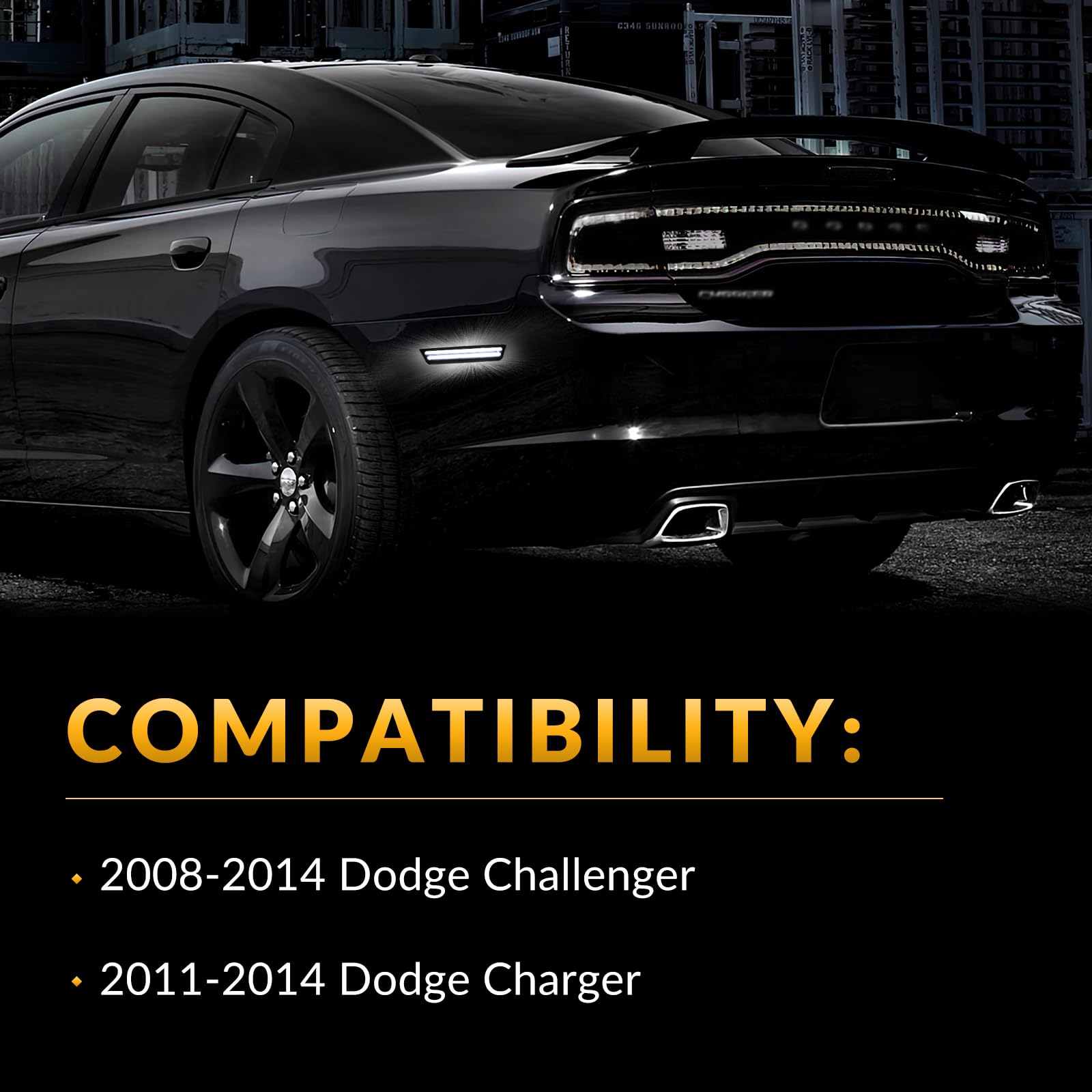 DERMOKA Challenger 2008-2014 side marker LED with bright white illumination.