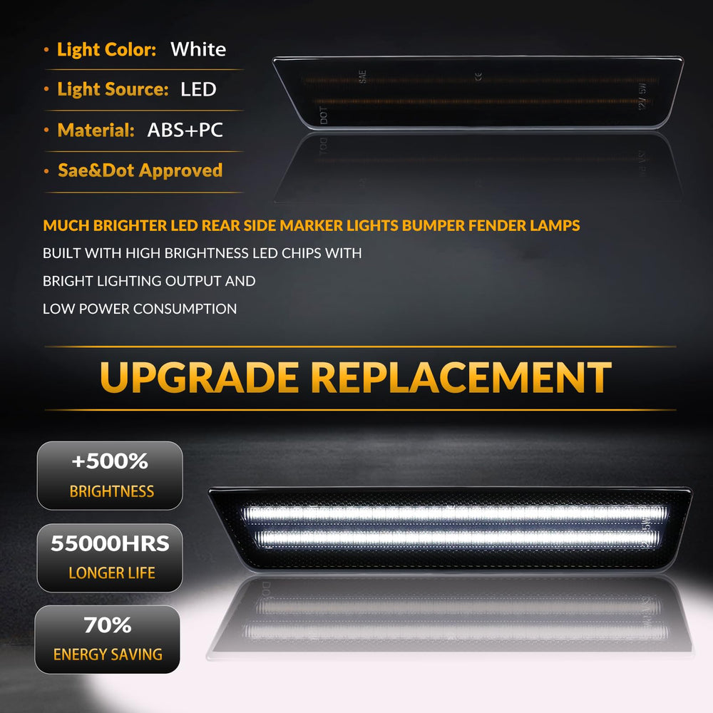 DERMOKA Charger 2011-2014 rear side marker with smoked lens finish.