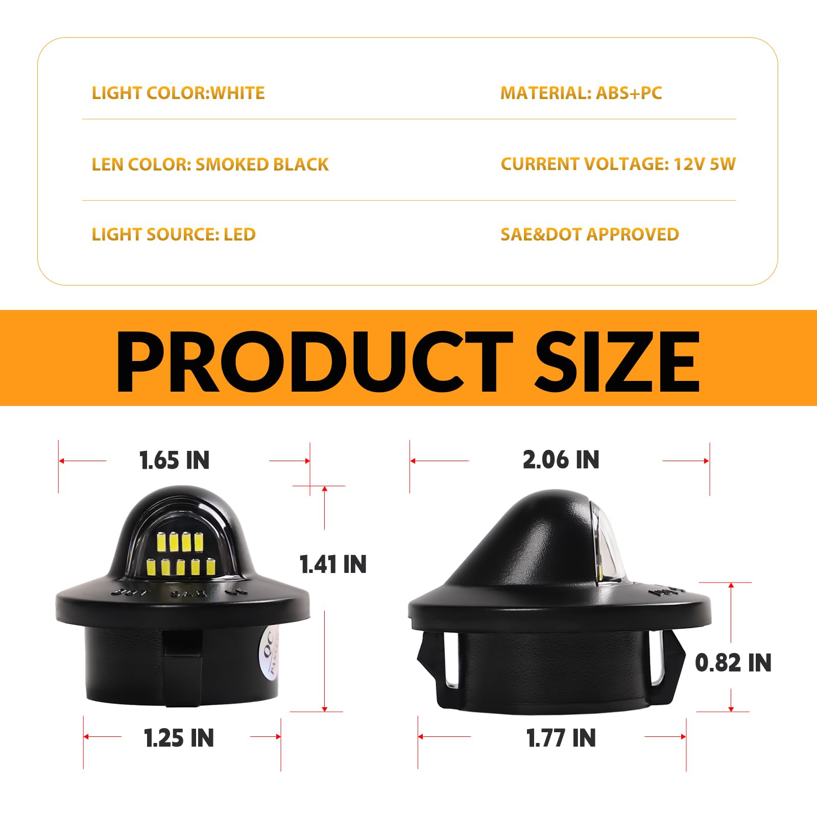 DERMOKA clear lens LED plate light with even light distribution.