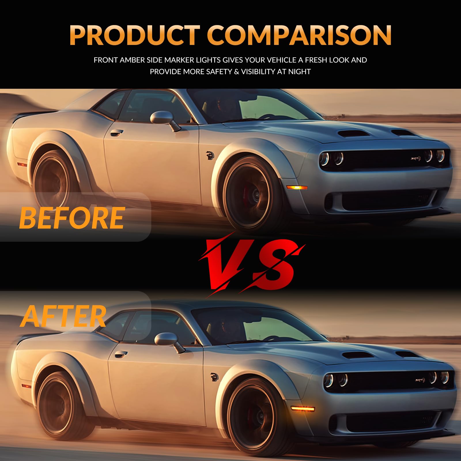 DERMOKA front bumper amber LED marker for quick upgrade