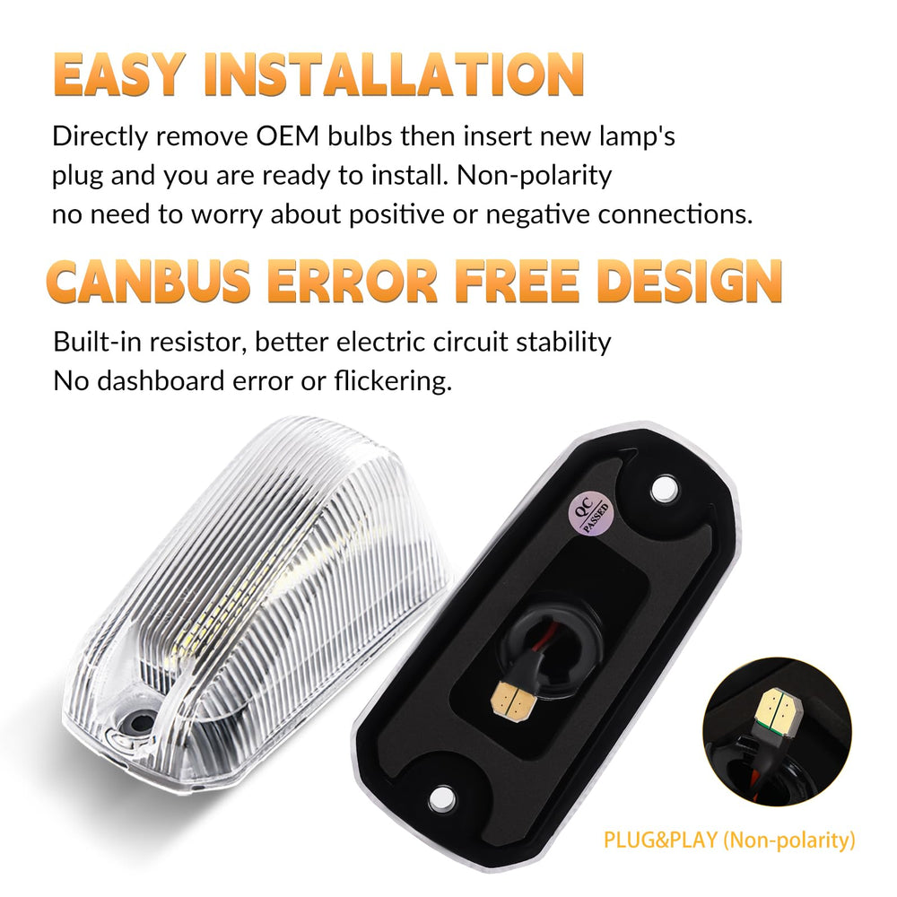 DERMOKA LED cab roof light closeup highlights low power consumption.