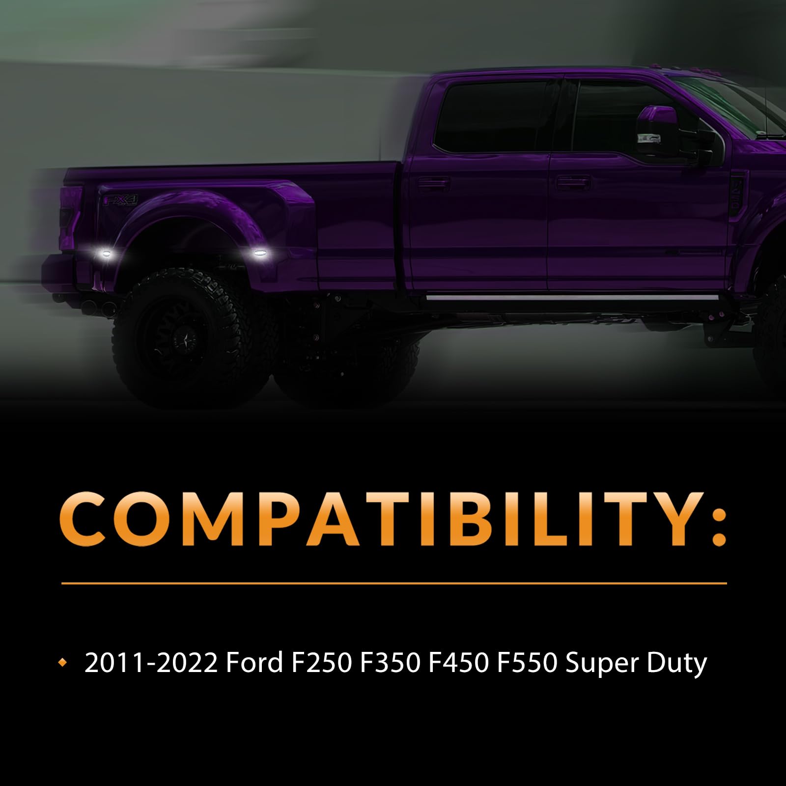 DERMOKA LED dually marker light kit includes four lights for full coverage.