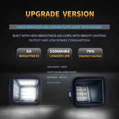 DERMOKA 6000K white light for clear nighttime license plate visibility