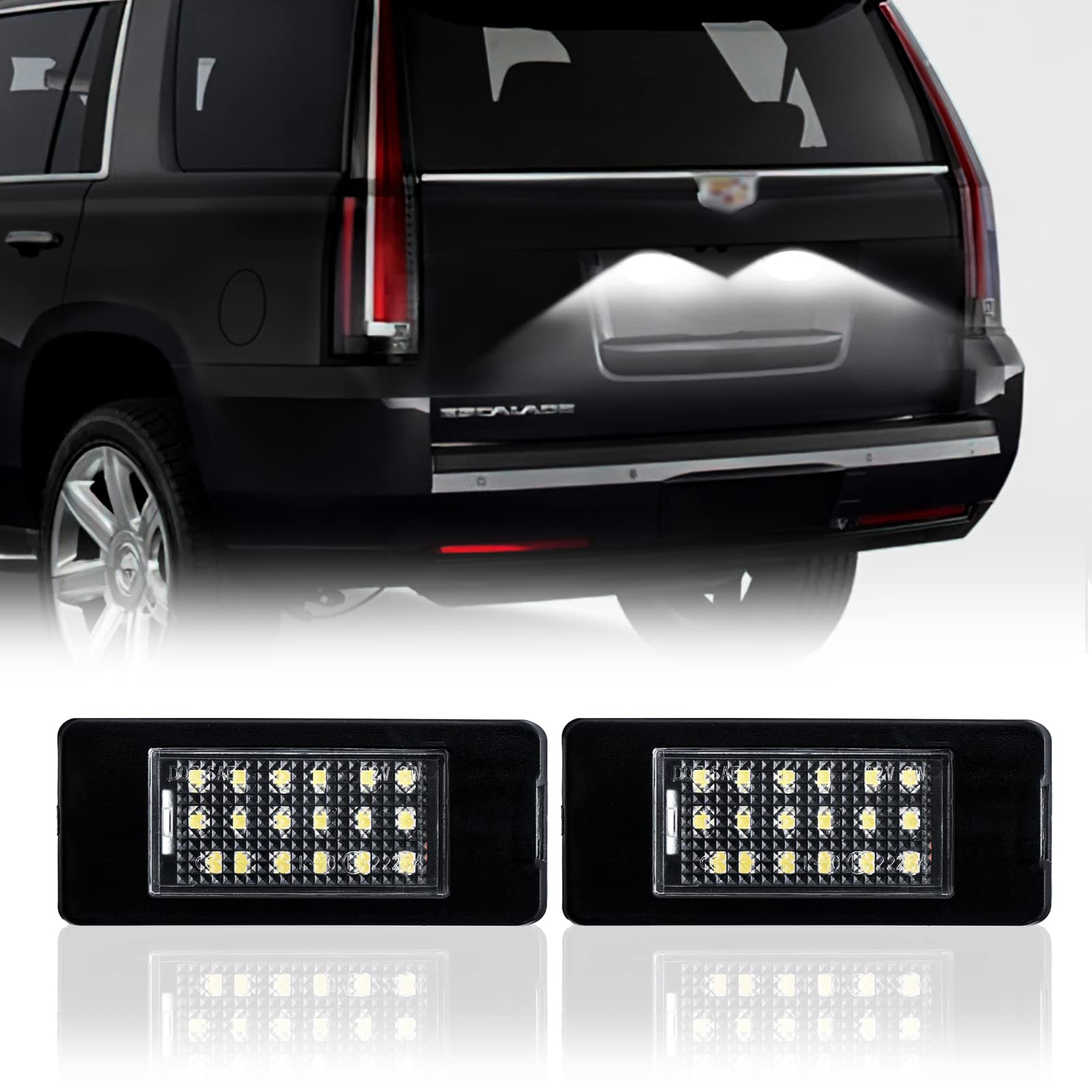 DERMOKA LED license plate lights rear lamp assembly improves nighttime visibility.