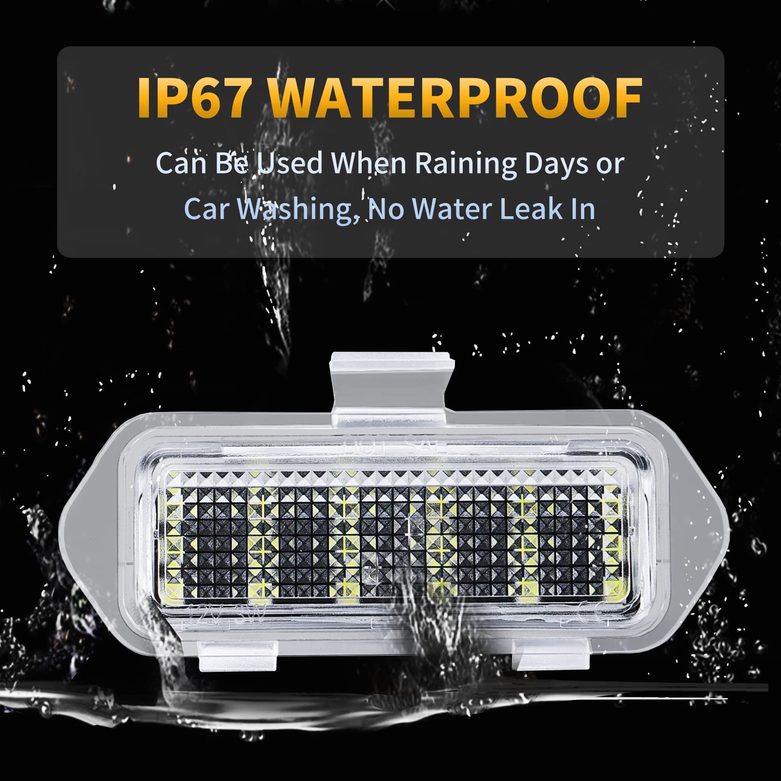 DERMOKA LED puddle light close-up shows 6000K white beam