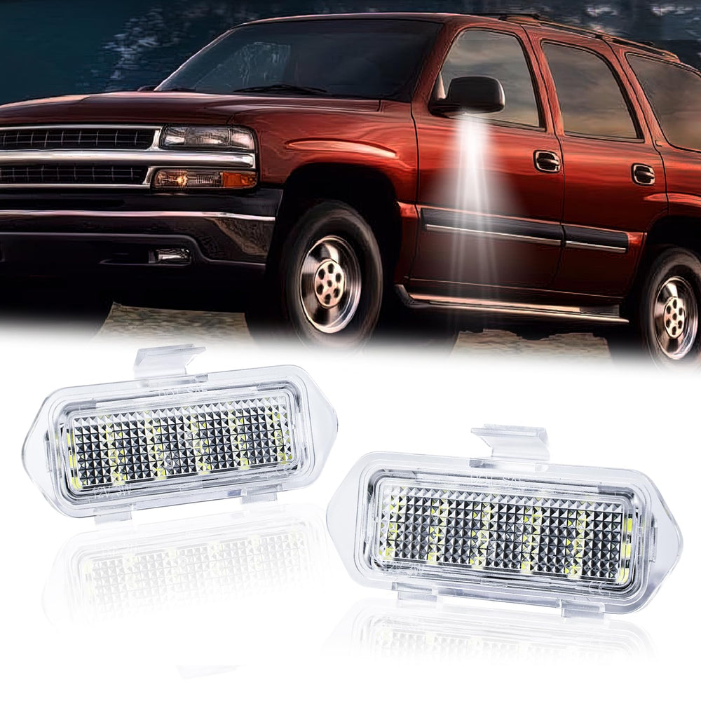 DERMOKA LED puddle light under mirror for Chevy Silverado brightens the entry path