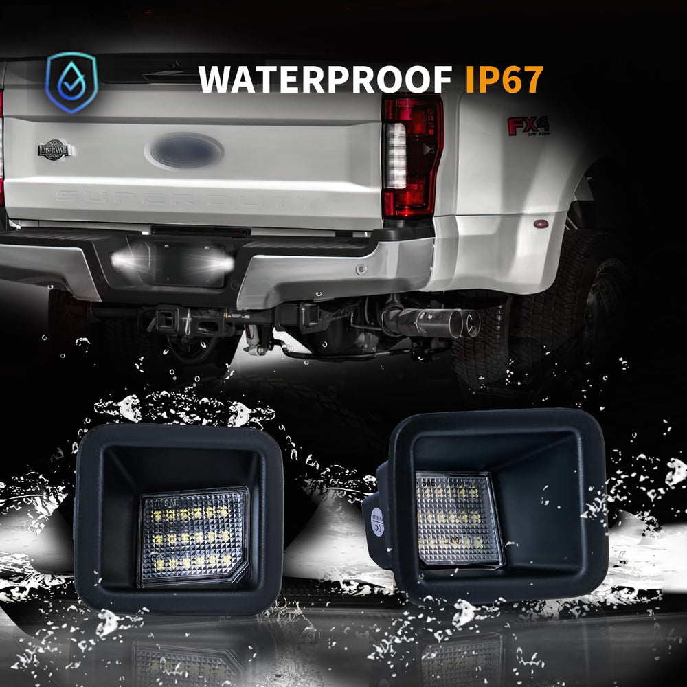 DERMOKA license plate light with durable ABS housing and PC lens