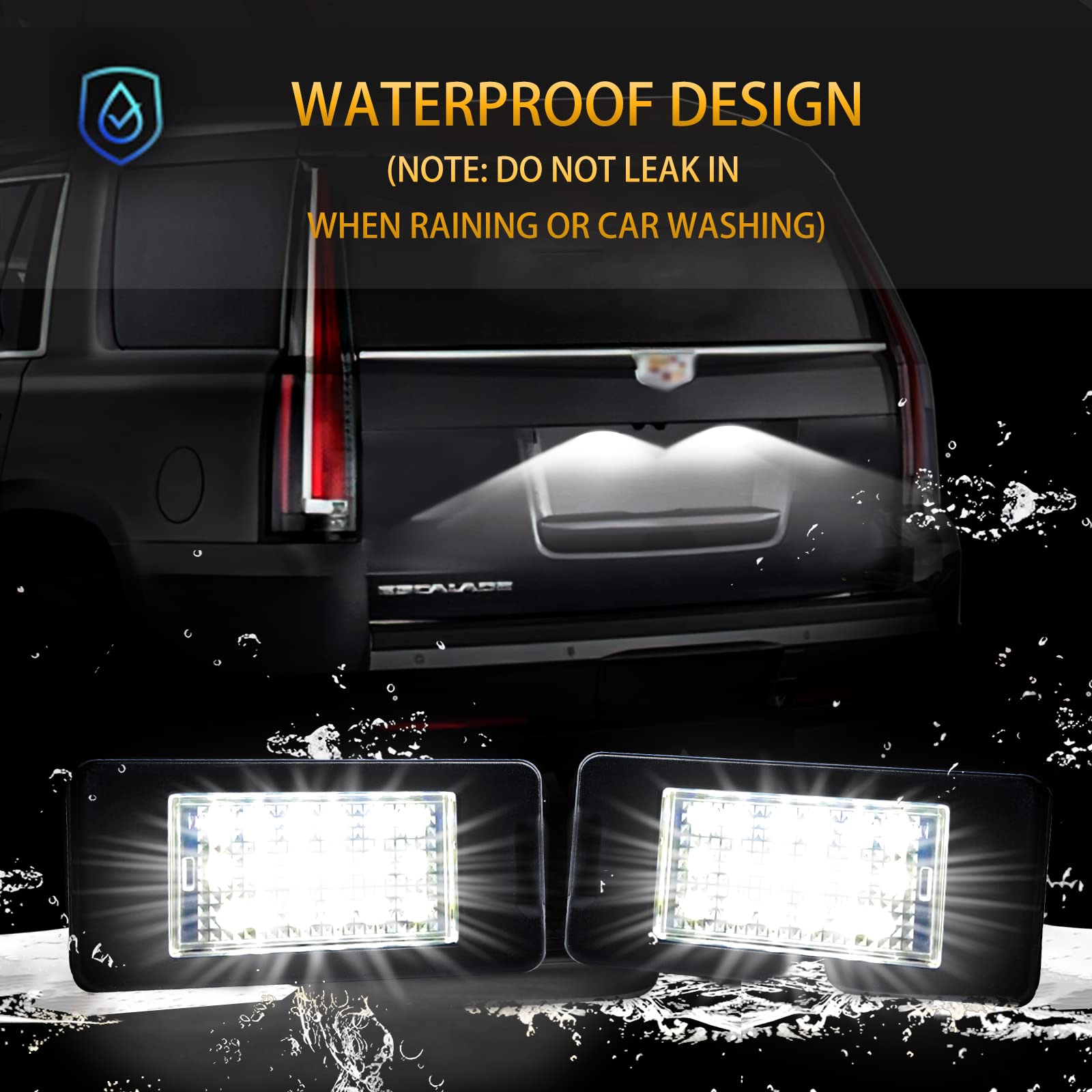 DERMOKA license plate lights plug-and-play installation with no wiring needed.