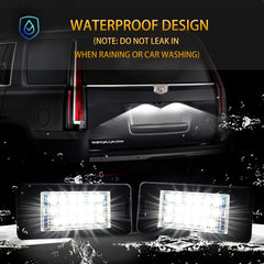 DERMOKA license plate lights plug-and-play installation with no wiring needed.