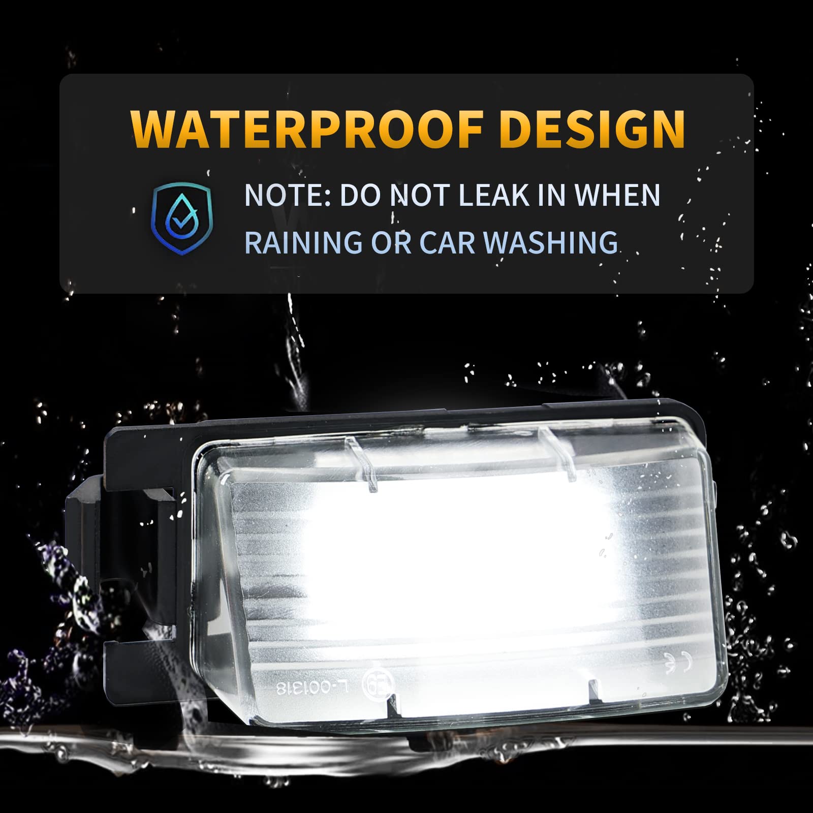 DERMOKA license light close-up emphasizes durable PC lens and ABS housing.