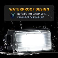 DERMOKA license light close-up emphasizes durable PC lens and ABS housing.