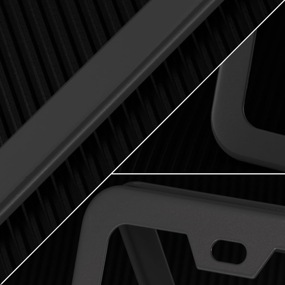 Deselen matte black license frame for front or rear plates with a clean look.