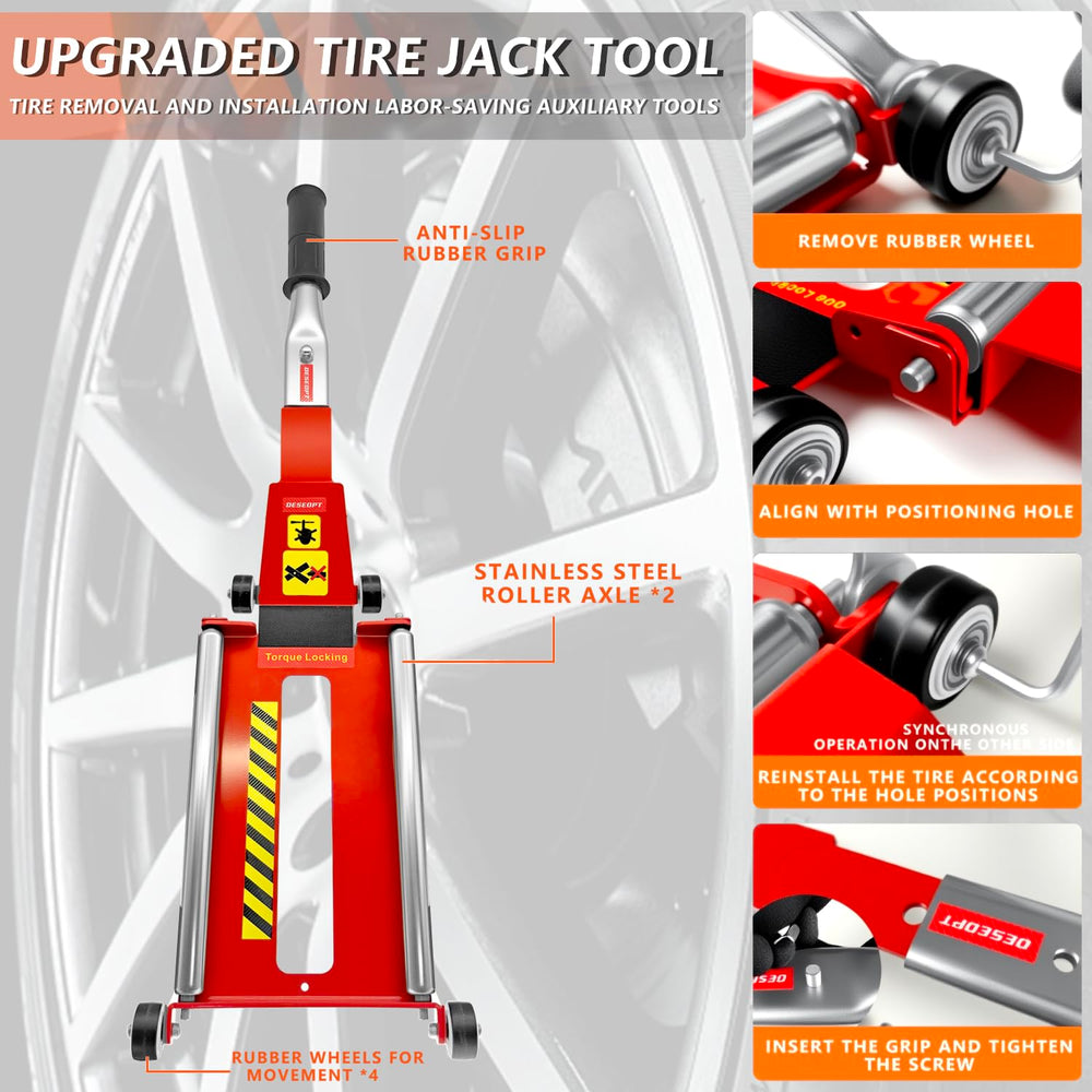 DESEQPT compact portable tool easy to store in your car for emergencies.