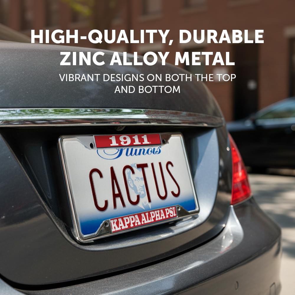 Desert Cactus license plate frame epoxy coating protects against weather and UV.