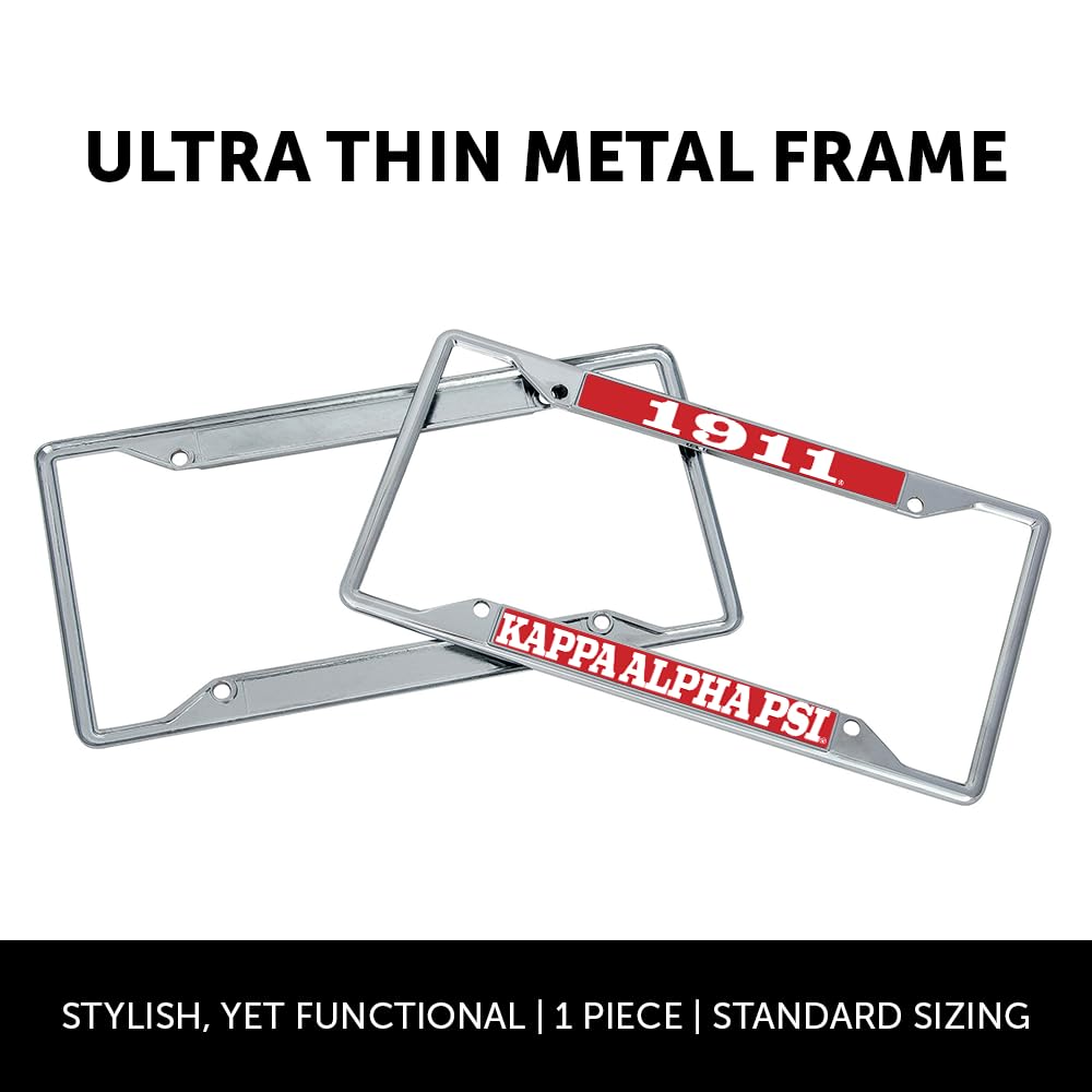 Desert Cactus license frame rear view showing thin frame and plate visibility.