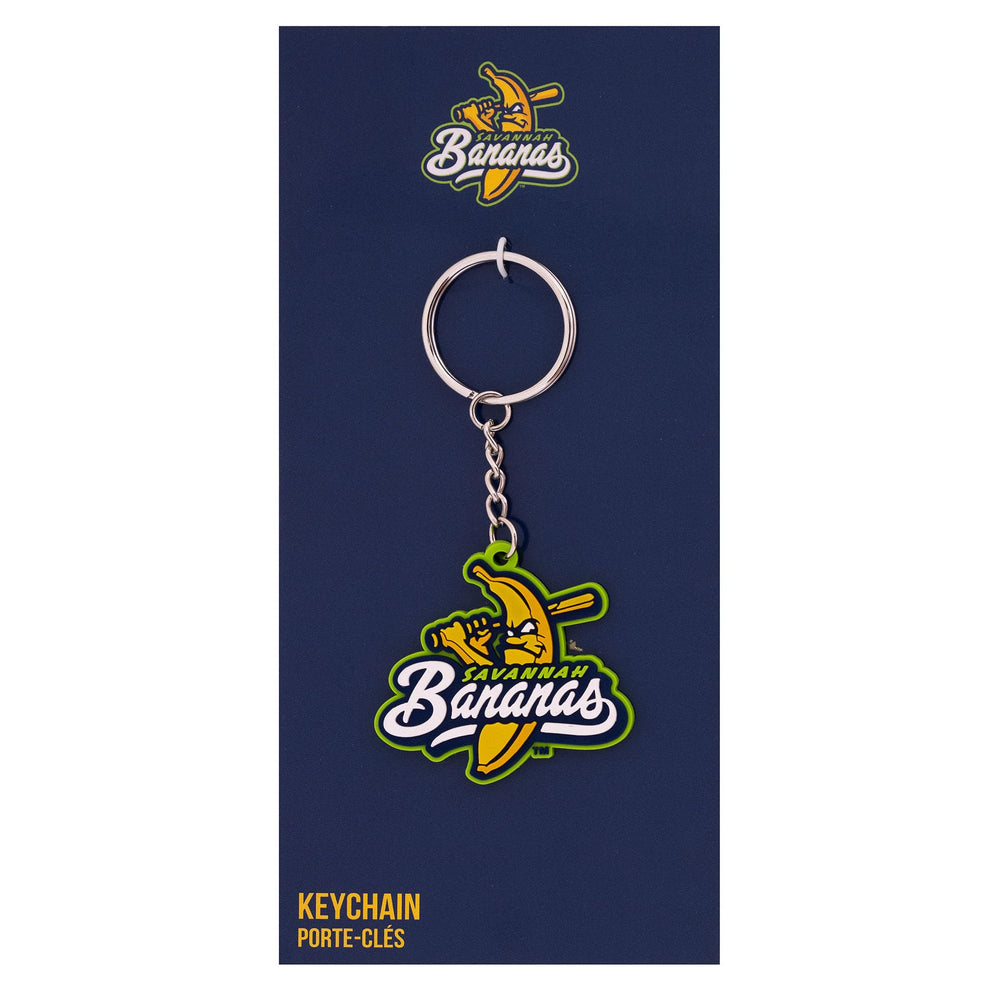 Desert Cactus Savannah Bananas keychain in package, great gift-ready presentation.