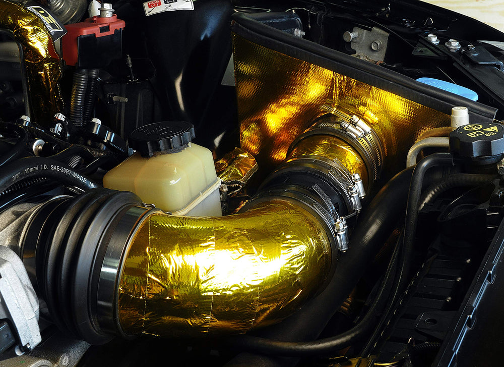 Design Engineering Reflect-A-Gold engine cover heat protection for automotive durability
