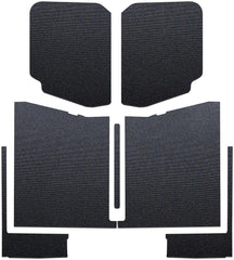 Design Engineering sound deadening headliner panels with a textured finish for quieter Jeep Gladiator cabins.