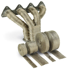 Design Engineering Titanium Exhaust Wrap uses lava rock material for high temperature resilience.