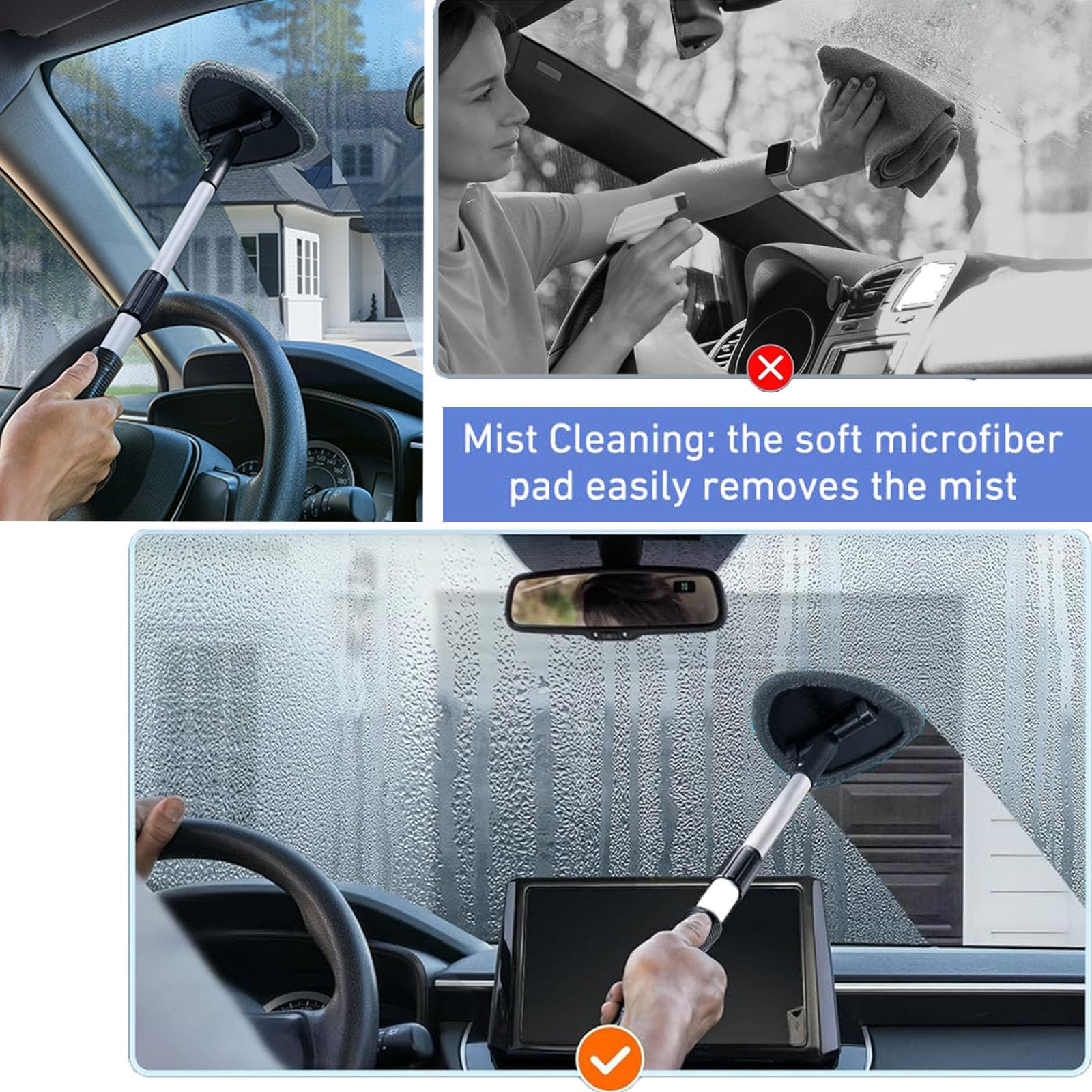 Desin windshield cleaning tool comes with a 50ml spray bottle for targeted cleaning.
