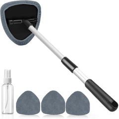 Desin windshield cleaning tool with extendable handle for easy interior reach.