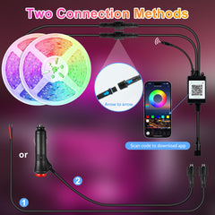 Destlife RGB LED strip showing vibrant color options