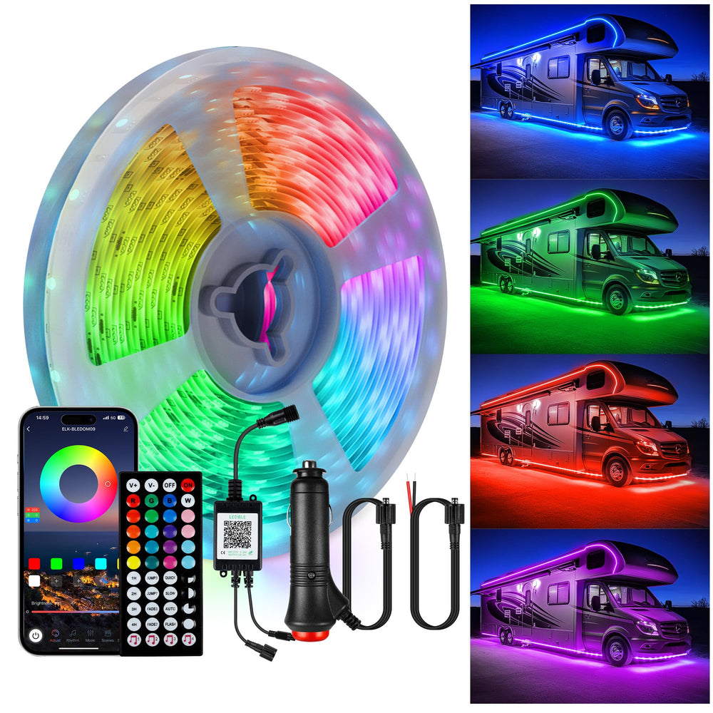 Destlife RV Awning Lights 20ft strip for vibrant exterior ambience for outdoor RV spaces