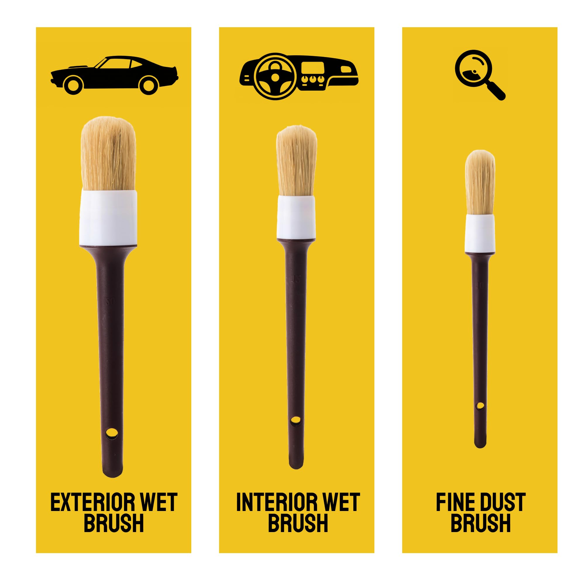 Detail Dudes wet detailing brush kit enables effective cleaning with minimal effort.