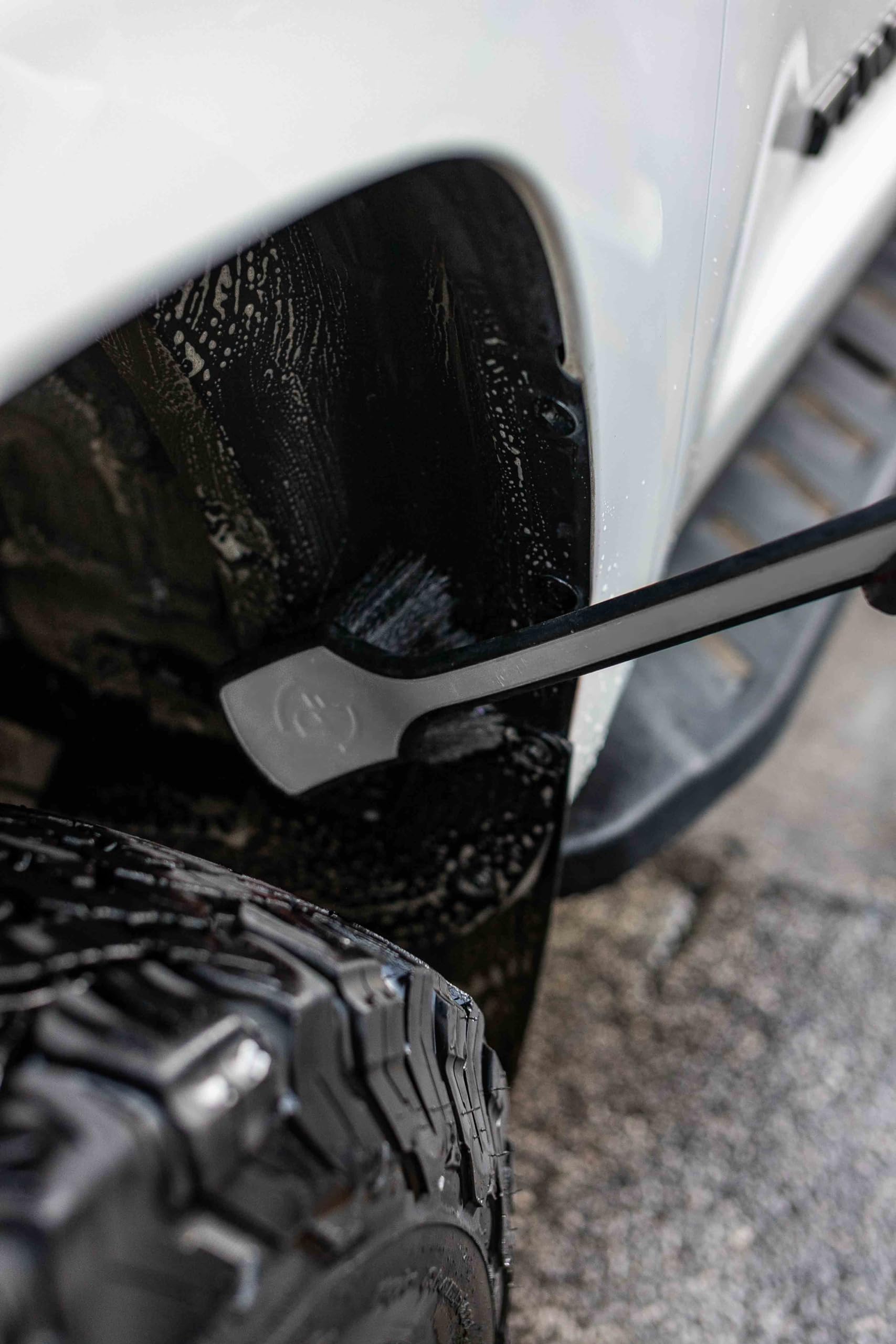 Detail Factory brush reaches undercarriages and engine bays for tough spots.