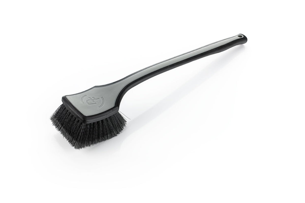 Detail Factory Fender Well Brush with ProGrip handle facilitates easy wheel well cleaning.