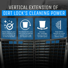 Detail Guardz Dirt Lock Scrub Wall 360-degree extension enabling full wraparound coverage.
