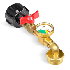 Detoypapa propane refill adapter with gauge for 1lb tanks enables easy monitoring during refills