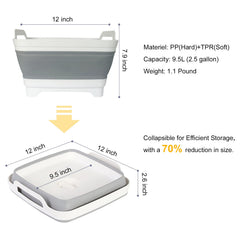 Detsuk collapsible basin with sturdy handles for safe transport when full.