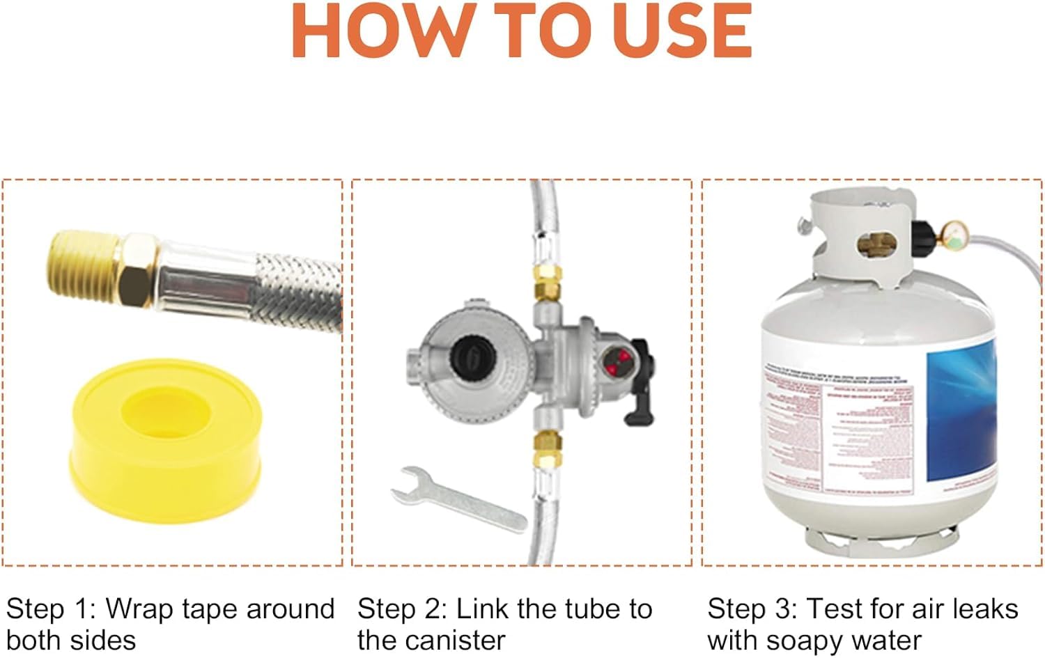 Deuovht 2-pack propane hoses for flexible RV gas connections