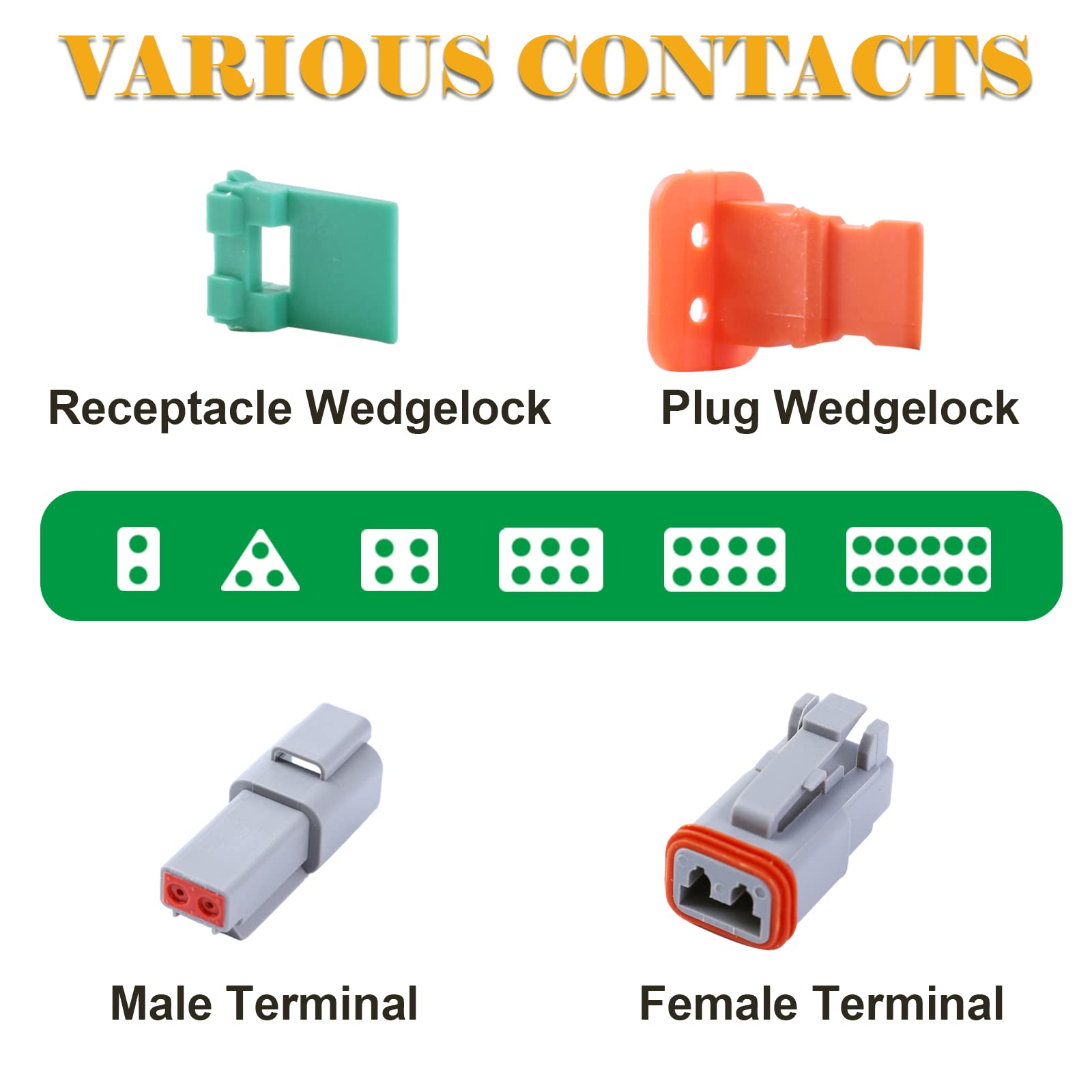 Deutusacc Deutsch DT Grey 6-pin connectors waterproof seal plug supports marine and off-road.