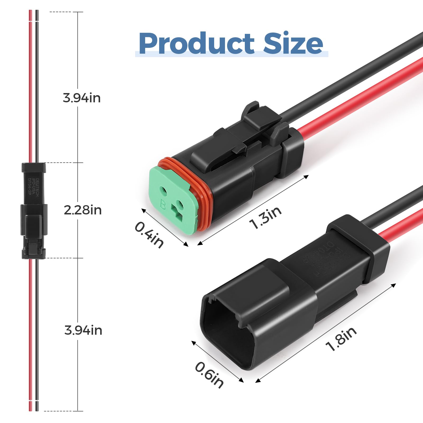 Deutusacc heat shrink butt connectors provide moisture protection in rugged environments.