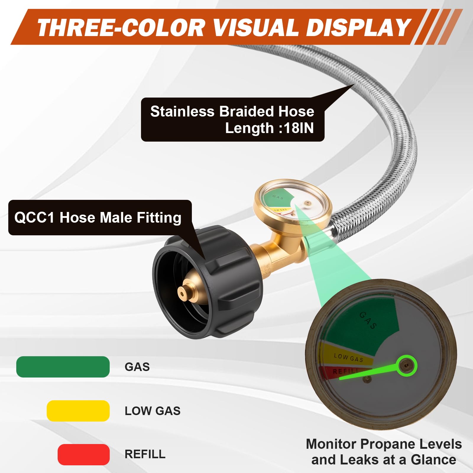 Devvicoo glow-in-dark tank gauge for quick level checks