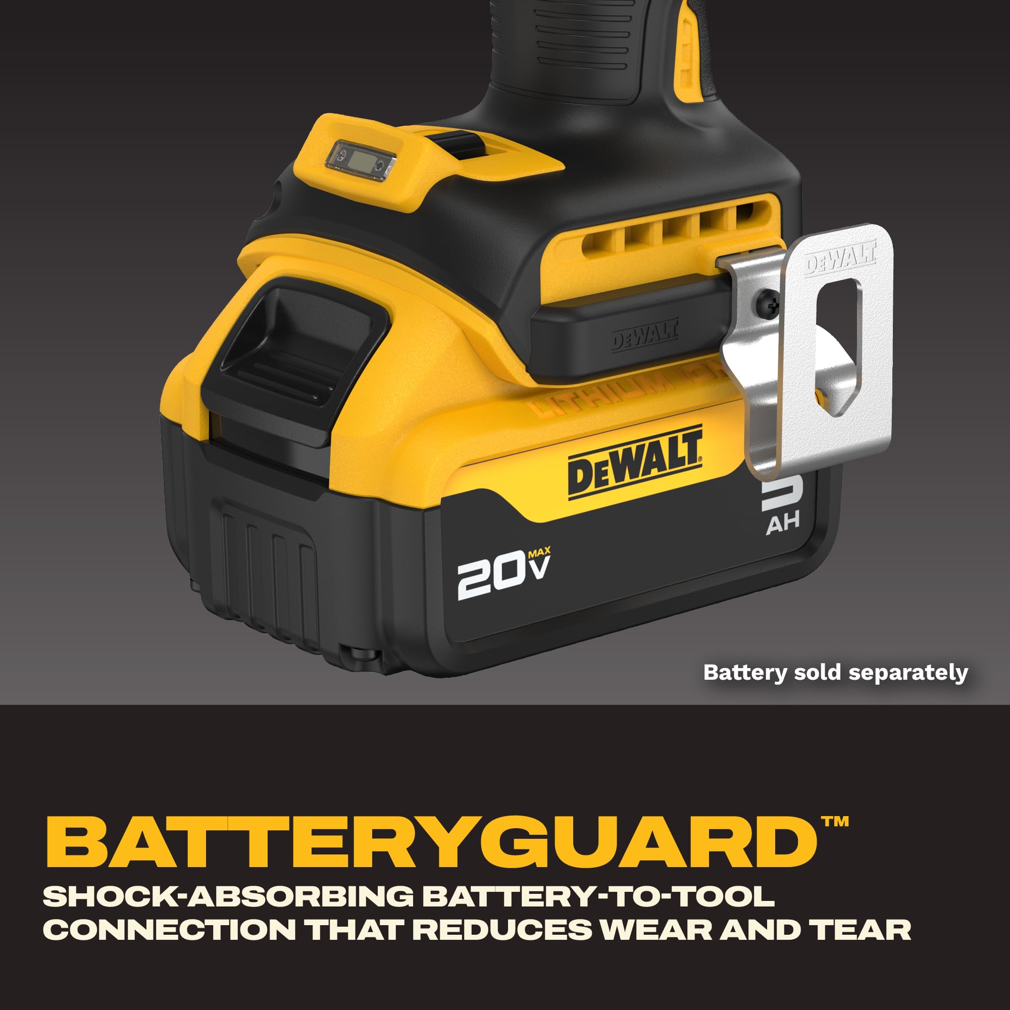 DEWALT speed selector closeup showing four-mode control for precision