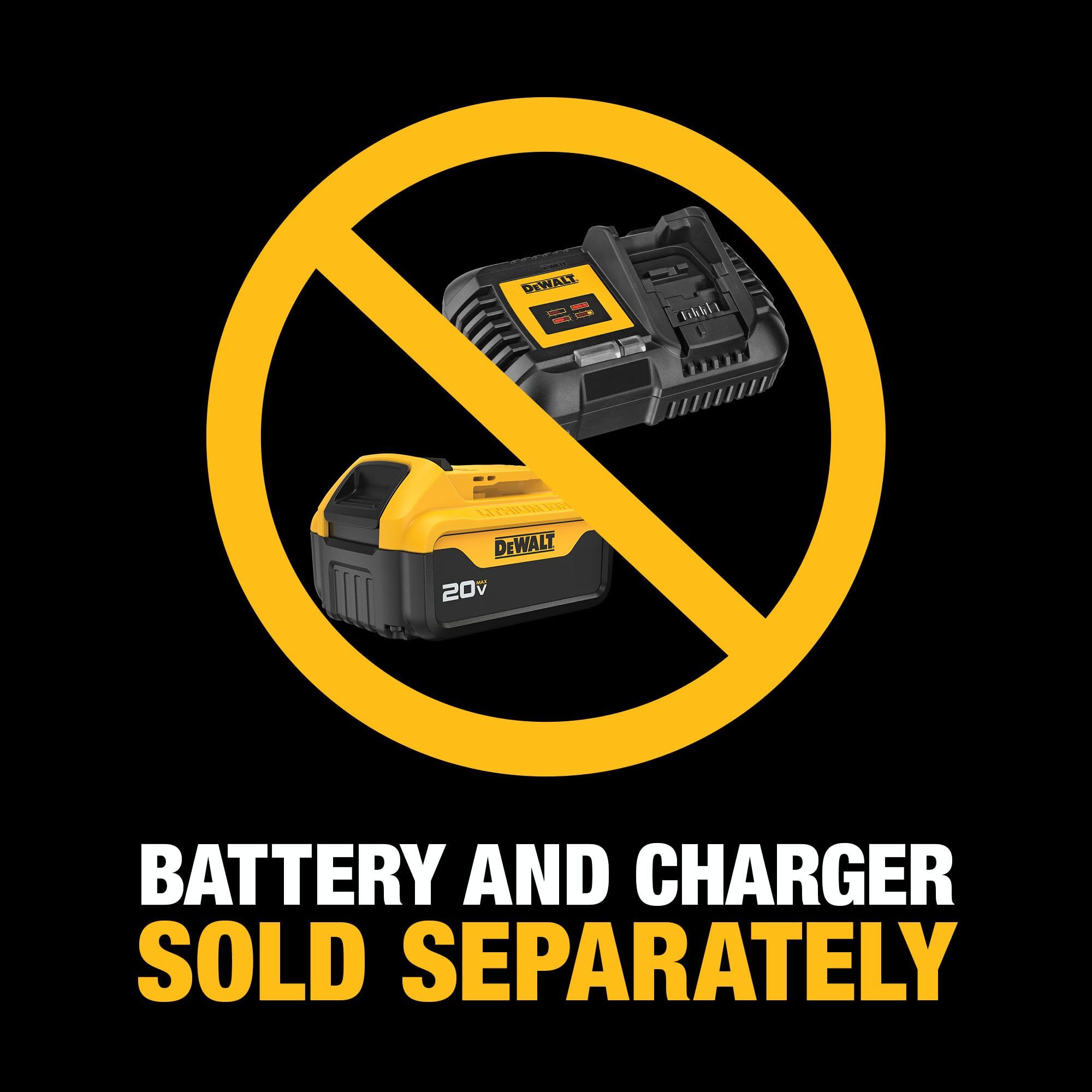 DEWALT tool with battery attached demonstrating cordless portability benefit