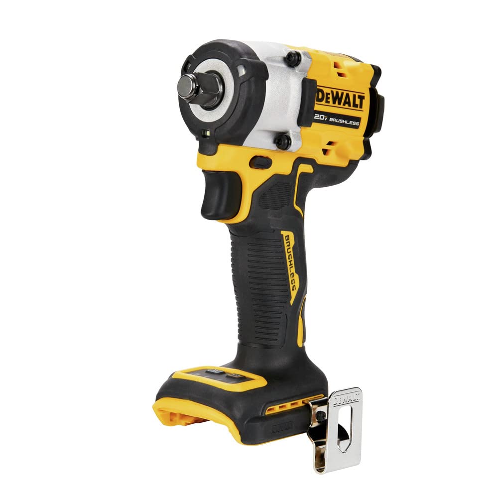 DEWALT DCF921B front view showing compact profile and balanced handling benefit