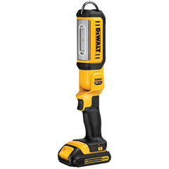 DEWALT DCL050 pivoting head close-up demonstrating adjustable aim and flexibility