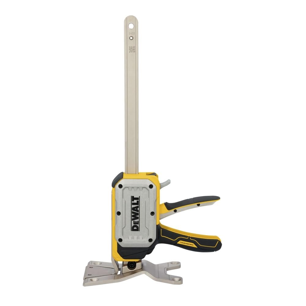 DEWALT DWHT83550 ToughSeries construction jack with slim tapered base improves access in tight spaces.